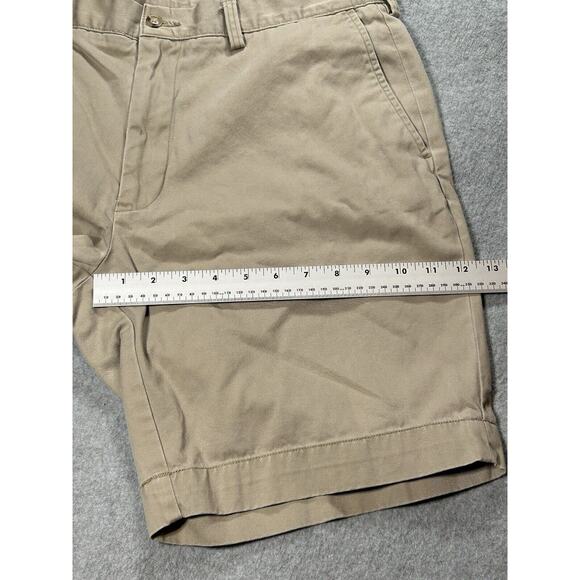 Polo Ralph Lauren Shorts Mens W36 Chino Khaki Beige Flat Front Slash Pocket Golf - Picture 8 of 12